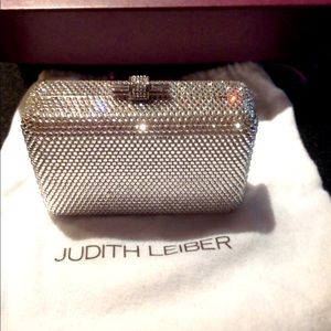 Judith Lieber Airstream Silver Crystal Clutch